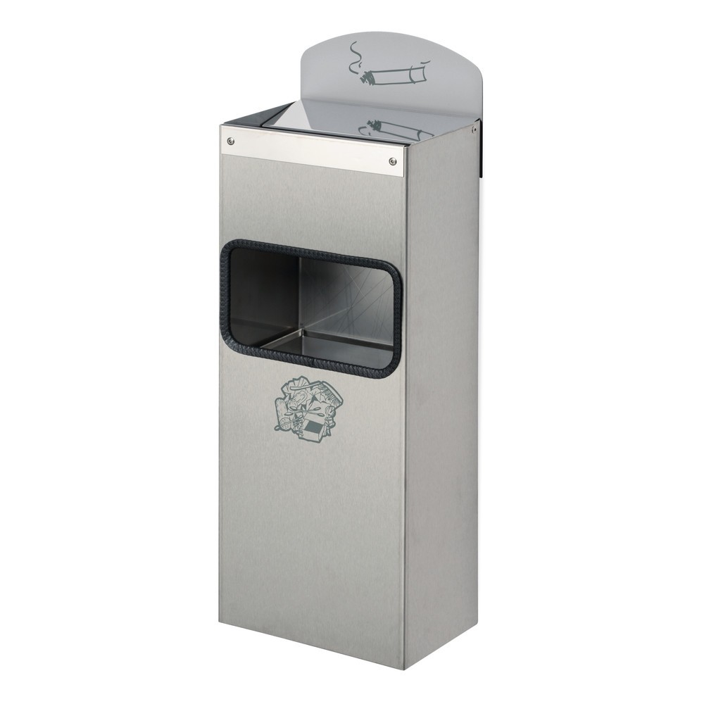 Immagine del prodotto: Posacenere da parete VAR®, acciaio inox, modello combinato