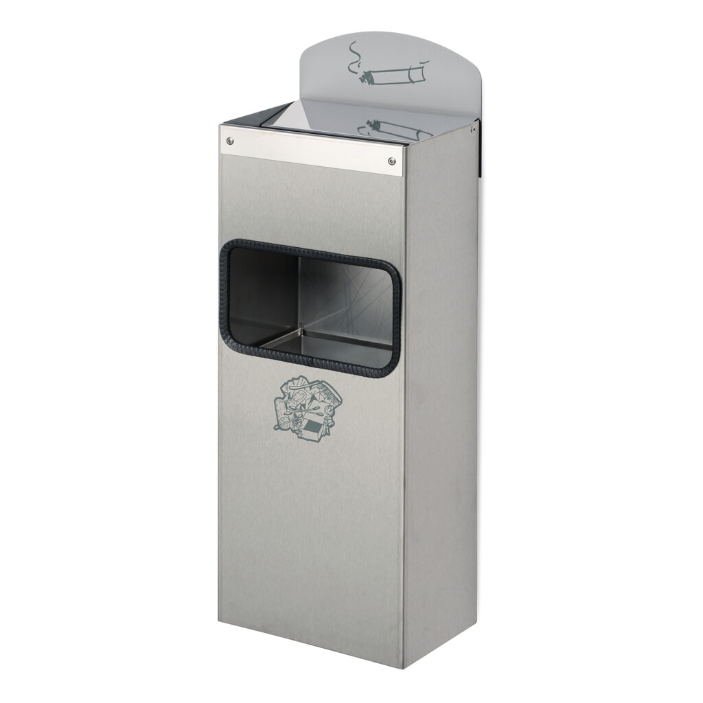 Immagine del prodotto: Posacenere da parete VAR®, acciaio inox, modello combinato