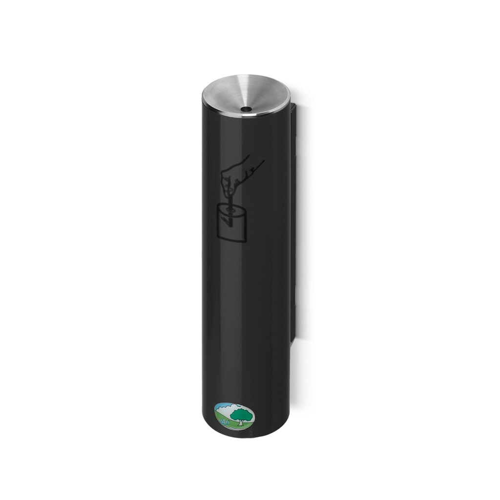 Posacenere di sicurezza VAR®, autoestinguente, fissaggio a muro o su palo, grigio scuro Immagine del prodotto: Posacenere di sicurezza VAR®, autoestinguente, fissaggio a muro o su palo, grigio scuro