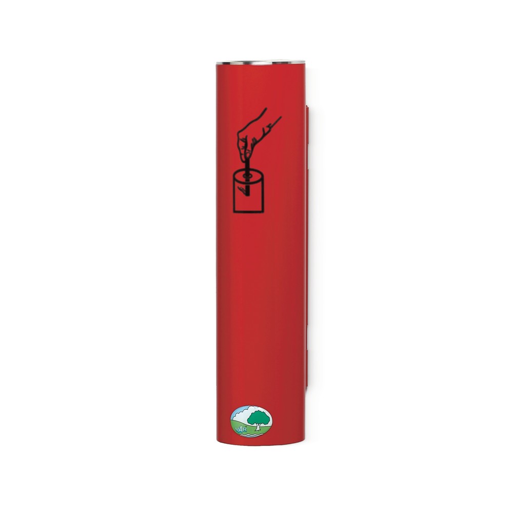 Immagine del prodotto: Posacenere di sicurezza VAR®, autoestinguente, fissaggio a muro o su palo, rosso fuoco