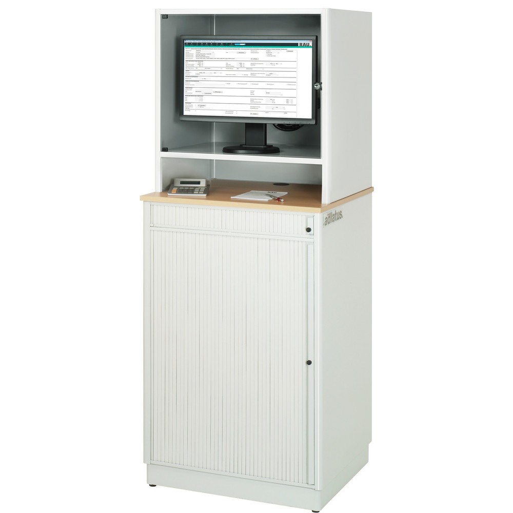 Immagine del prodotto n. 3: Postazione computer RAU, ripiano estraibile per tastiera, 1 cassetto, fisso