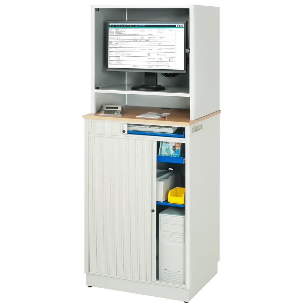 Immagine del prodotto n. 4: Postazione computer RAU, ripiano estraibile per tastiera, 1 cassetto, fisso