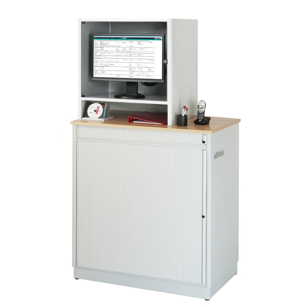 Immagine del prodotto n. 2: Postazione computer RAU, ripiano estraibile per tastiera, 3 cassetti, fisso