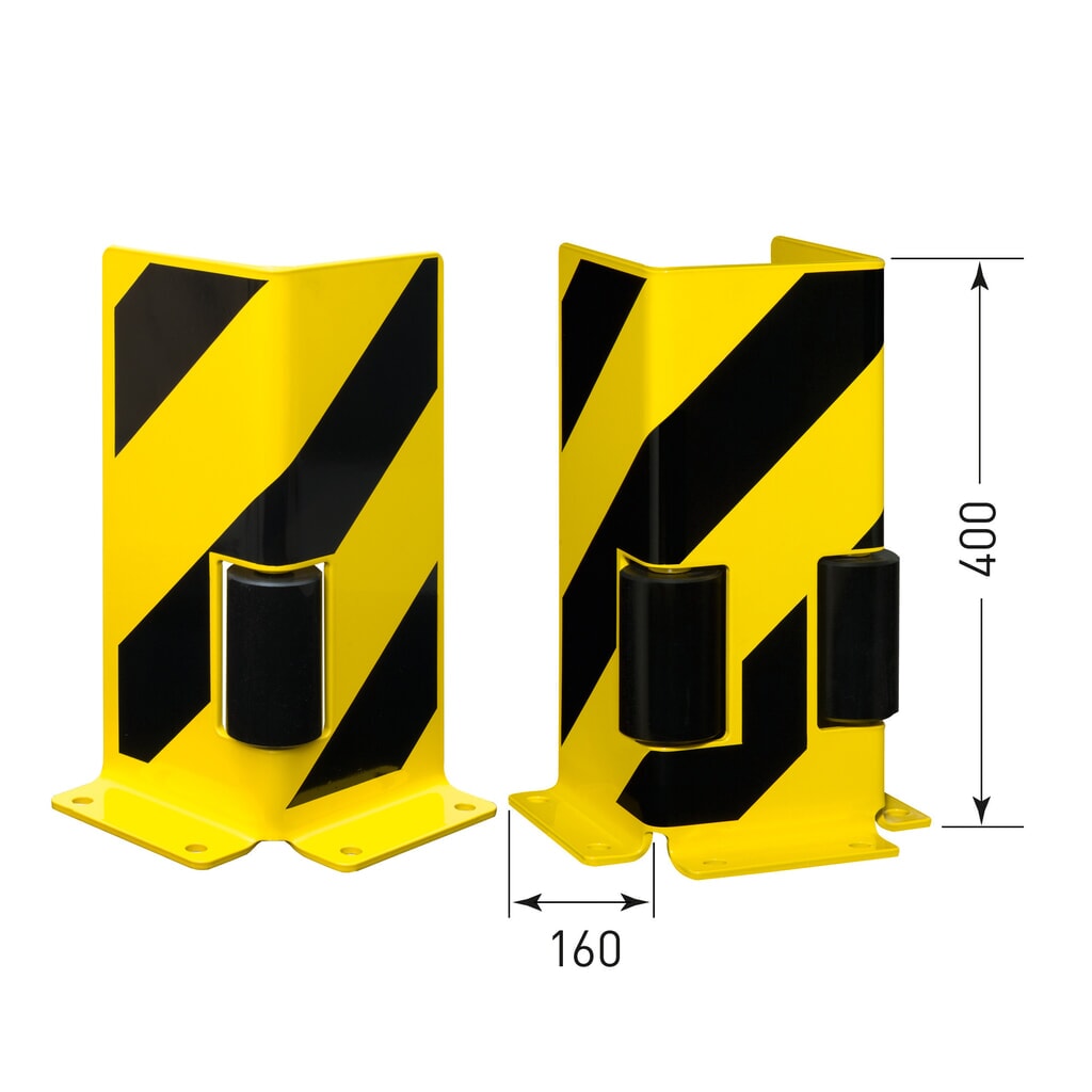 Protezione paracolpi con rullo, profilo angolare, AxLxP 400 x 160 x 160 mm Immagine del prodotto n. 5: Protezione paracolpi con rullo, profilo angolare, AxLxP 400 x 160 x 160 mm