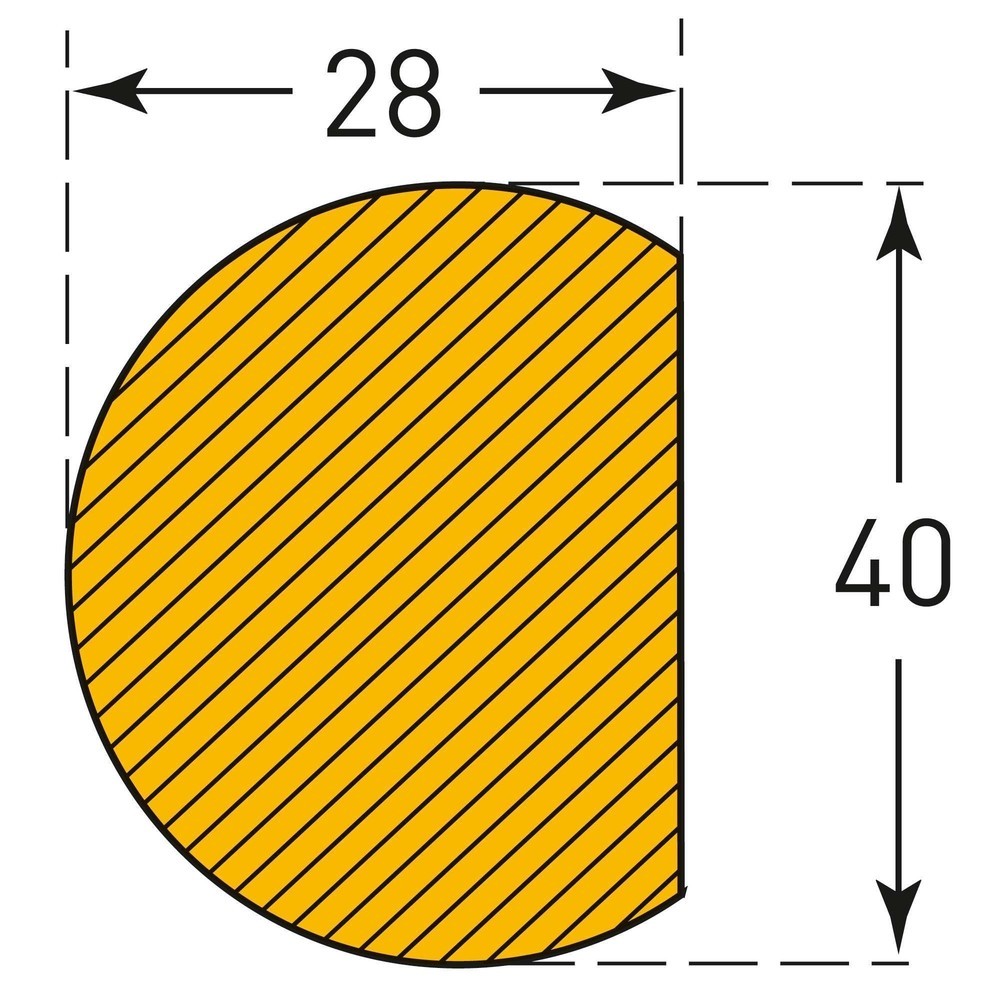 Immagine del prodotto n. 3: Protezione anticollisione MORAVIA per superfici, di forma circolare, autoadesiva, AxL 28 x 40 mm, lunghezza 1 m