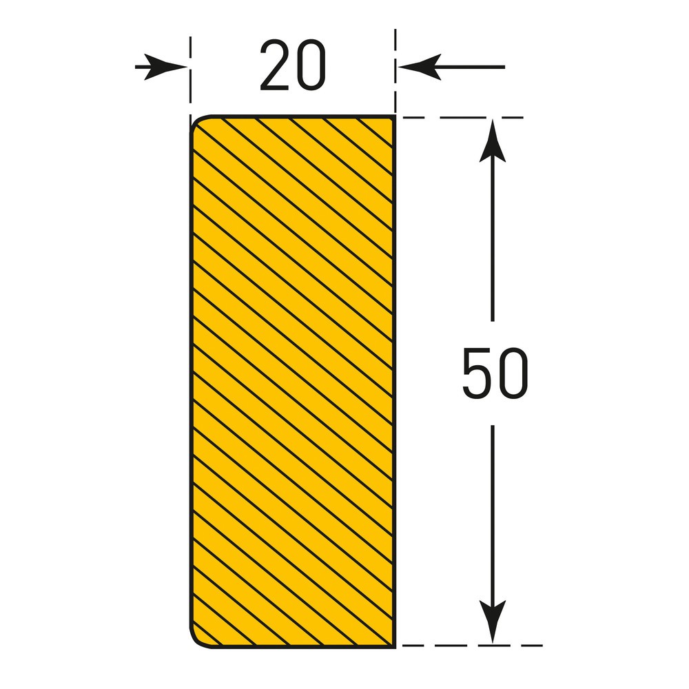 Immagine del prodotto n. 4: Protezione anticollisione MORAVIA per superfici, rettangolare, autoadesiva, AxL 50 x 20 mm, lunghezza 5 m