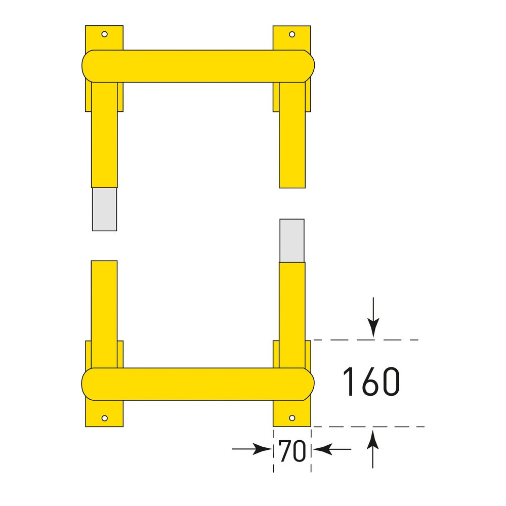 Immagine del prodotto n. 4: Protezione colonne, per esterni, AxLxP 600 x 520 x 520 mm