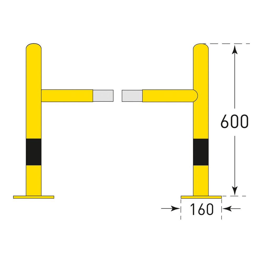 Immagine del prodotto n. 5: Protezione colonne, per esterni, AxLxP 600 x 520 x 520 mm