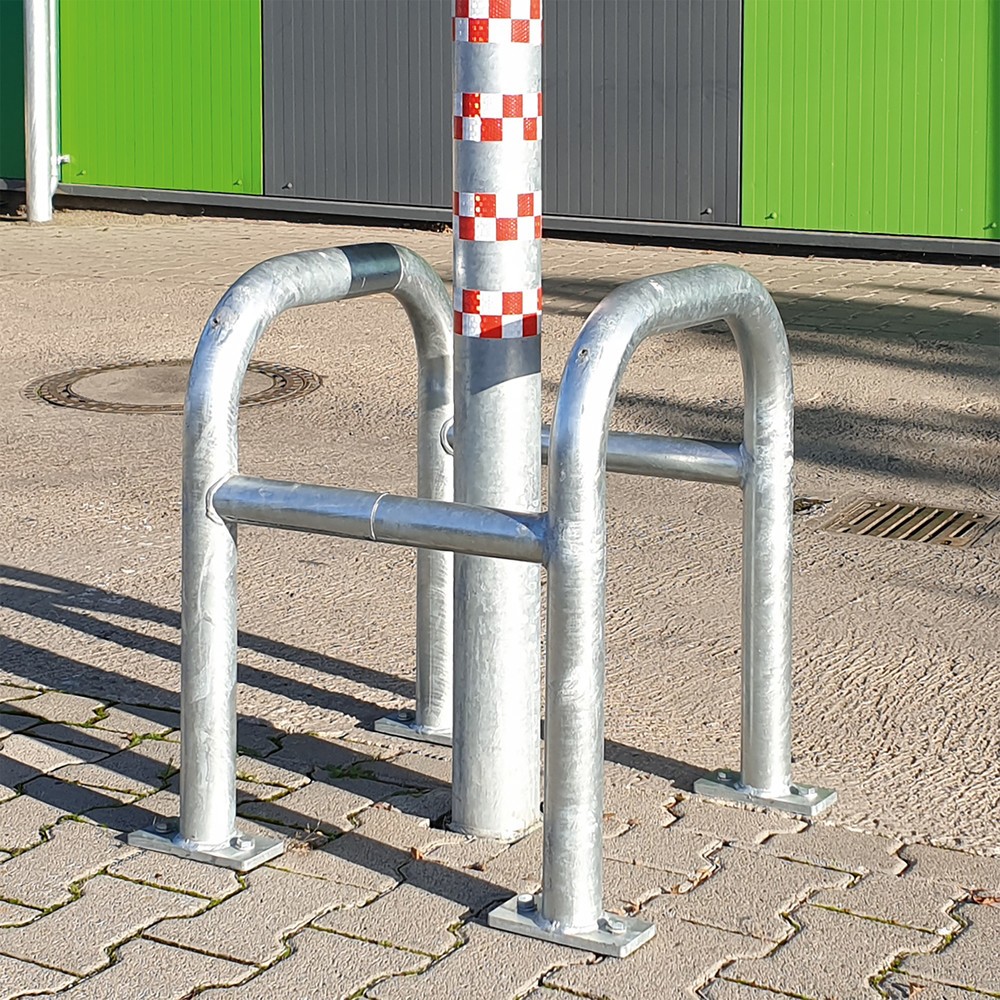 Immagine del prodotto n. 7: Protezione antiurto per colonne MORAVIA, per esterni, zincata a caldo, altezza 600 mm, per dimensioni colonna (LxP) 400 x 400 mm