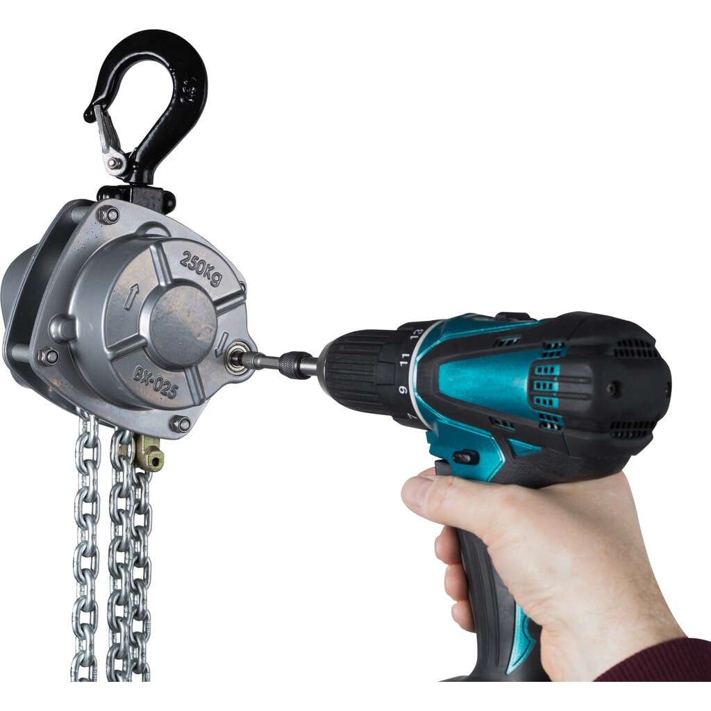 Paranco manuale a catena PLANETA PREMIUM PRO-E, portata250 kg Immagine del prodotto n. 2: Paranco manuale a catena PLANETA PREMIUM PRO-E, portata250 kg