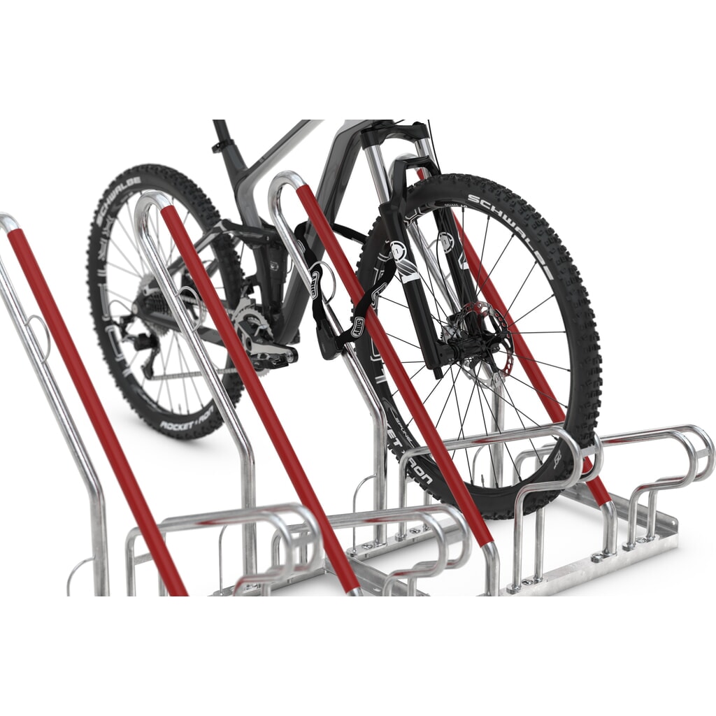 Rastrelliera per biciclette, con caricamento da un lato, 2 posti, distanza tra le ruote 350 mm Immagine del prodotto n. 4: Rastrelliera per biciclette, con caricamento da un lato, 2 posti, distanza tra le ruote 350 mm