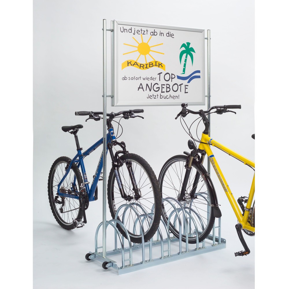 Rastrelliere portabiciclette pubblicitarie con sistema Quick-Clip