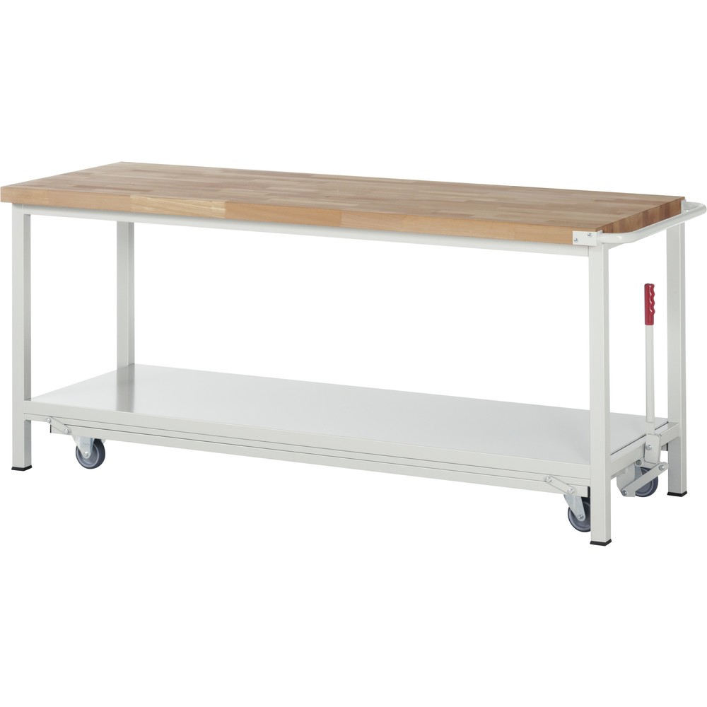 Immagine del prodotto n. 1: RAU Banco da lavoro con carrello Serie 8000, HxLxP 880 x 2.000 x 700 mm, con piano di appoggio