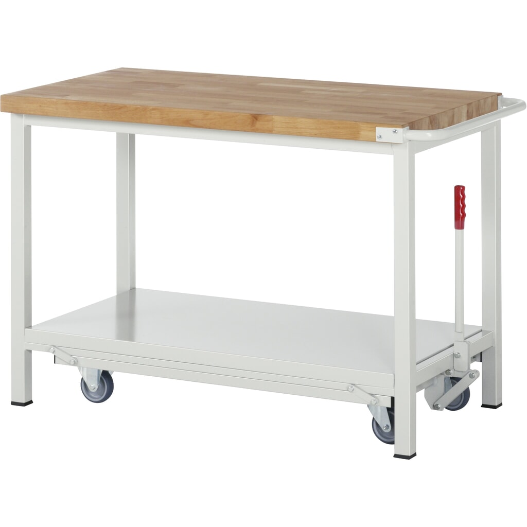 RAU Banco da lavoro con carrello Serie 8000, HxLxP 880 x 1.250 x 700 mm, con piano di appoggio Immagine del prodotto: RAU Banco da lavoro con carrello Serie 8000, HxLxP 880 x 1.250 x 700 mm, con piano di appoggio