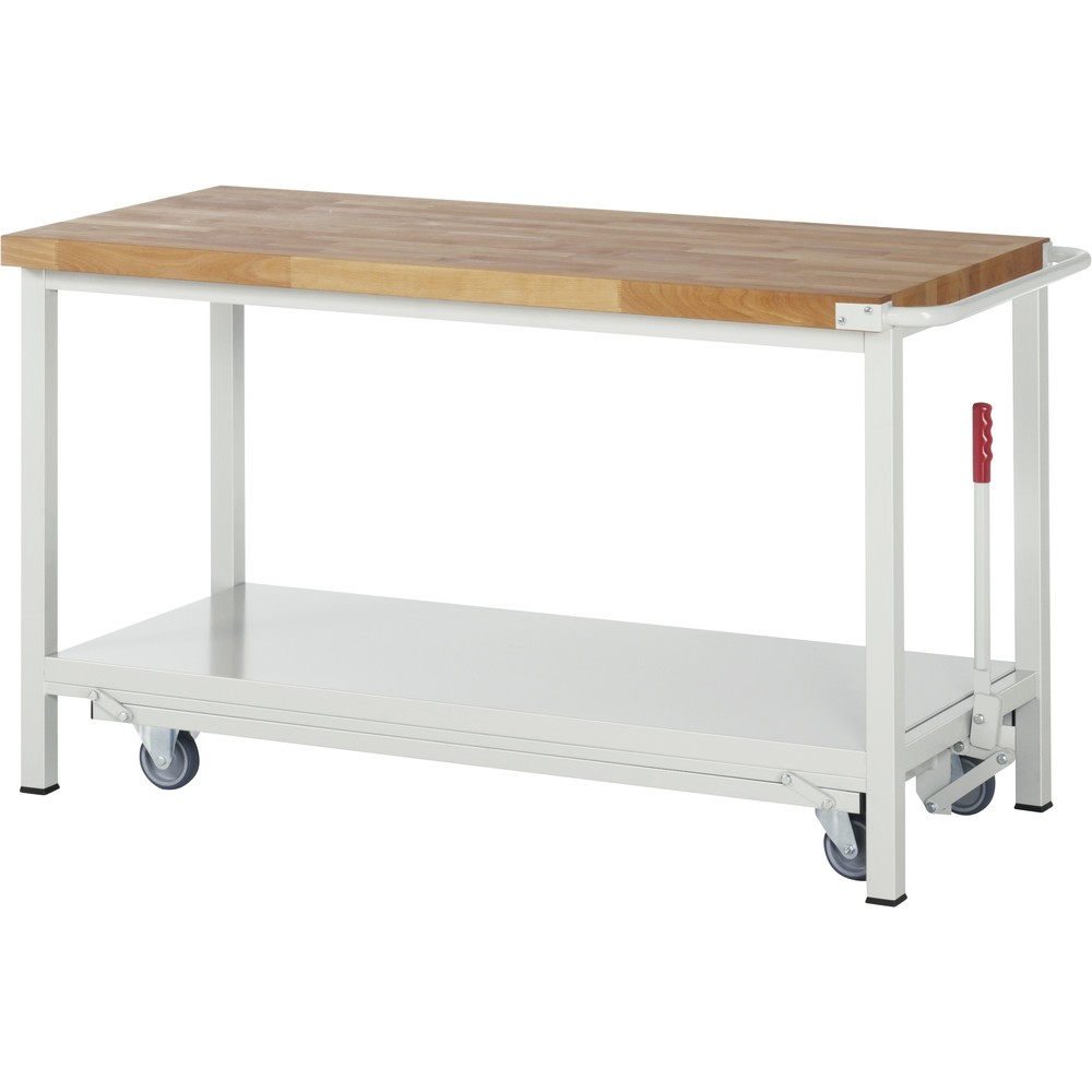 Immagine del prodotto n. 1: RAU Banco da lavoro con carrello Serie 8000, HxLxP 880 x 1.500 x 700 mm, con piano di appoggio