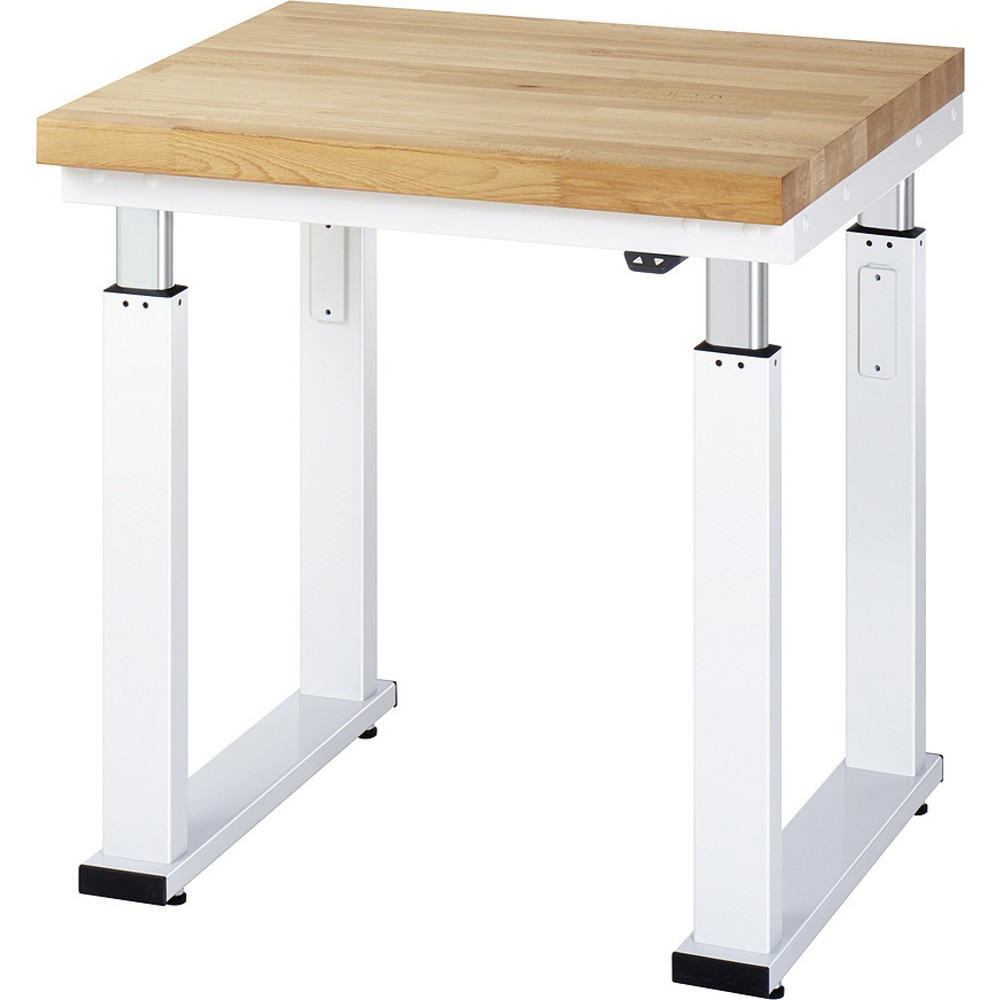 Immagine del prodotto: RAU banco da lavoro regolabile in altezza elettricamente Serie adlatus 600, HxLxP 740-1.140 x 750 x 700 mm, piano di lavoro in faggio massiccio