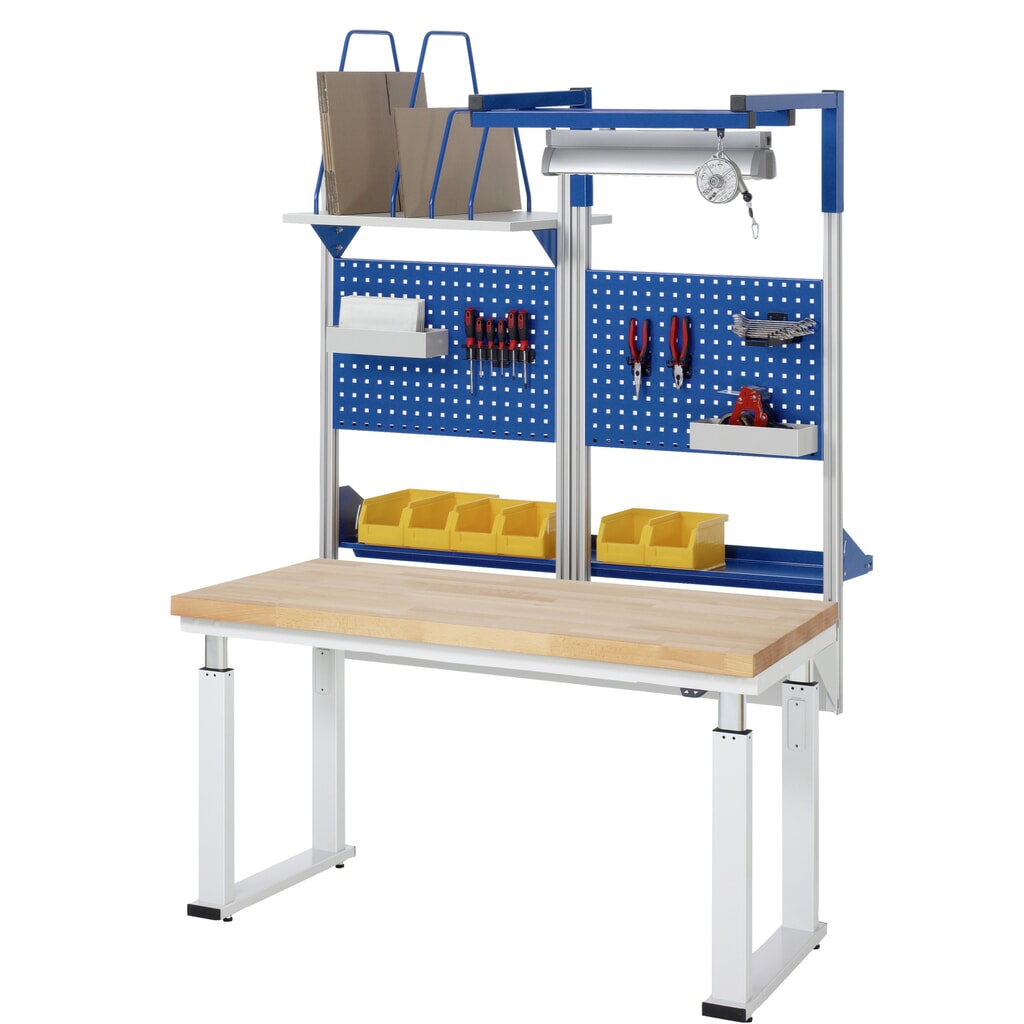 RAU banco da lavoro regolabile in altezza elettricamente Serie adlatus 600, HxLxP 740-1.140 x 1.250 x 700 mm, piano di lavoro rivestito in laminato rigido Immagine del prodotto n. 6: RAU banco da lavoro regolabile in altezza elettricamente Serie adlatus 600, HxLxP 740-1.140 x 1.250 x 700 mm, piano di lavoro rivestito in laminato rigido
