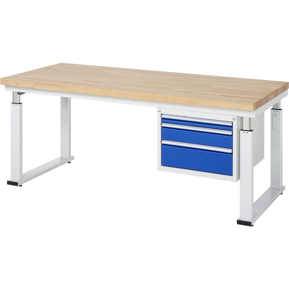 Immagine del prodotto n. 7: RAU banco da lavoro regolabile in altezza elettricamente Serie adlatus 600, HxLxP 740-1.140 x 1.250 x 900 mm, piano di lavoro rivestito in laminato rigido