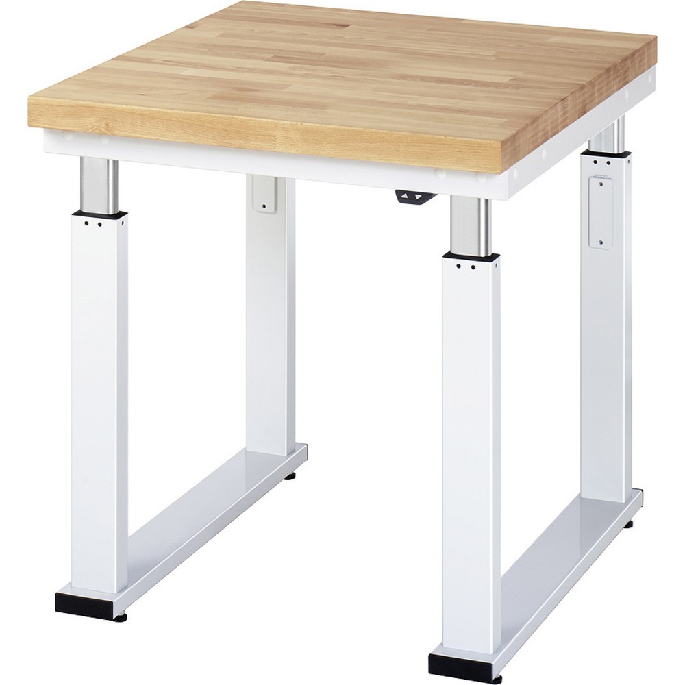 Immagine del prodotto: RAU banco da lavoro regolabile in altezza elettricamente Serie adlatus 600, HxLxP 740-1.140 x 750 x 900 mm, piano di lavoro in faggio massiccio