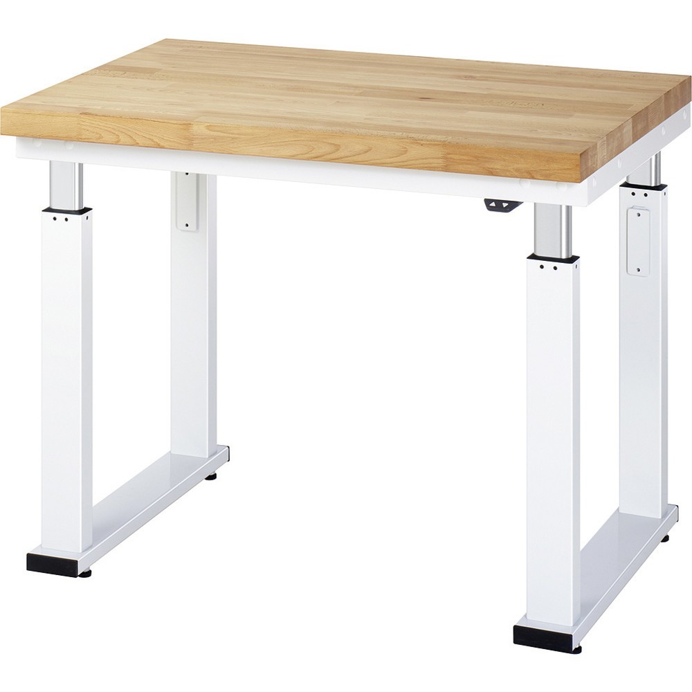 Immagine del prodotto: RAU banco da lavoro regolabile in altezza elettricamente Serie adlatus 600, HxLxP 740-1.140 x 1.000 x 700 mm, piano di lavoro in faggio massiccio