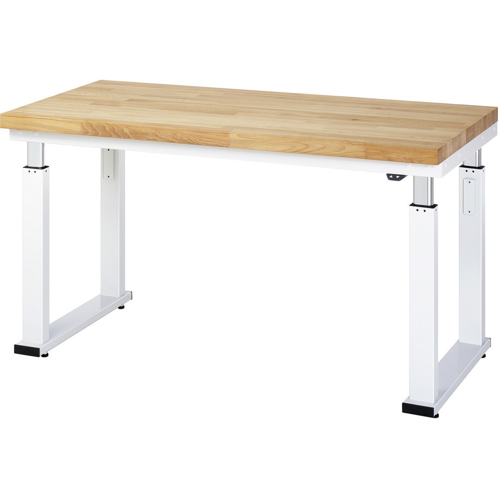 Immagine del prodotto: RAU banco da lavoro regolabile in altezza elettricamente Serie adlatus 600, HxLxP 740-1.140 x 1.500 x 700 mm, piano di lavoro in faggio massiccio