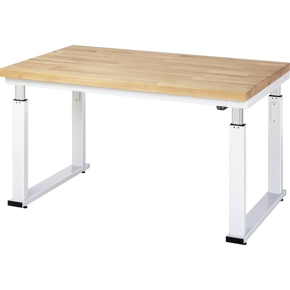 Immagine del prodotto: RAU banco da lavoro regolabile in altezza elettricamente Serie adlatus 600, HxLxP 740-1.140 x 1.500 x 900 mm, piano di lavoro in faggio massiccio