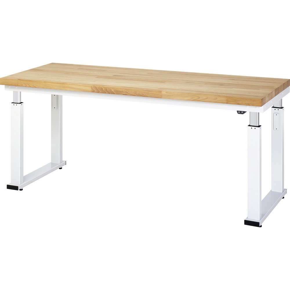 Immagine del prodotto: RAU banco da lavoro regolabile in altezza elettricamente Serie adlatus 600, HxLxP 740-1.140 x 2.000 x 700 mm, piano di lavoro in faggio massiccio