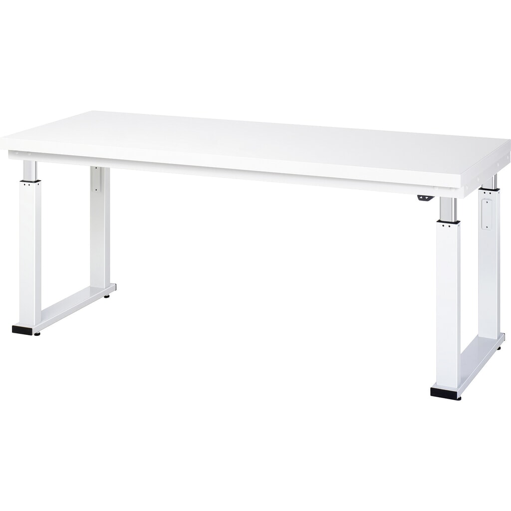 RAU banco da lavoro regolabile in altezza elettricamente Serie adlatus 600, HxLxP 740-1.140 x 2.000 x 700 mm, piano di lavoro rivestito in laminato rigido Immagine del prodotto: RAU banco da lavoro regolabile in altezza elettricamente Serie adlatus 600, HxLxP 740-1.140 x 2.000 x 700 mm, piano di lavoro rivestito in laminato rigido