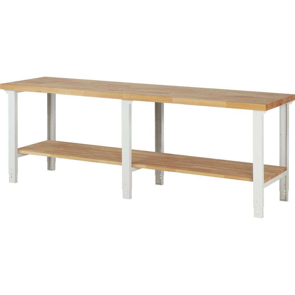 Immagine del prodotto: RAU Banco da lavoro Serie 7000, HxLxP 790-1.140 x 2.500 x 700 mm, piano di appoggio inferiore