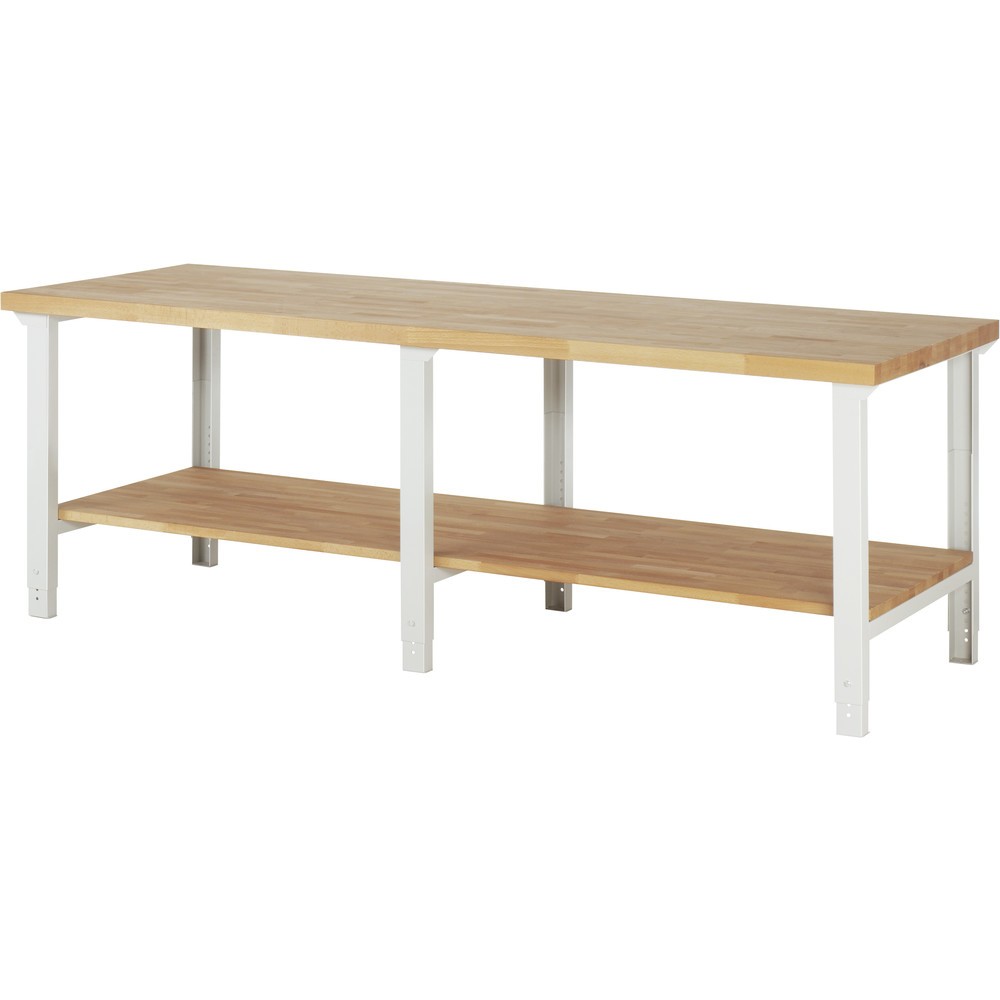 Immagine del prodotto n. 1: RAU Banco da lavoro Serie 7000, HxLxP 790-1.140 x 2.500 x 900 mm, piano di appoggio inferiore