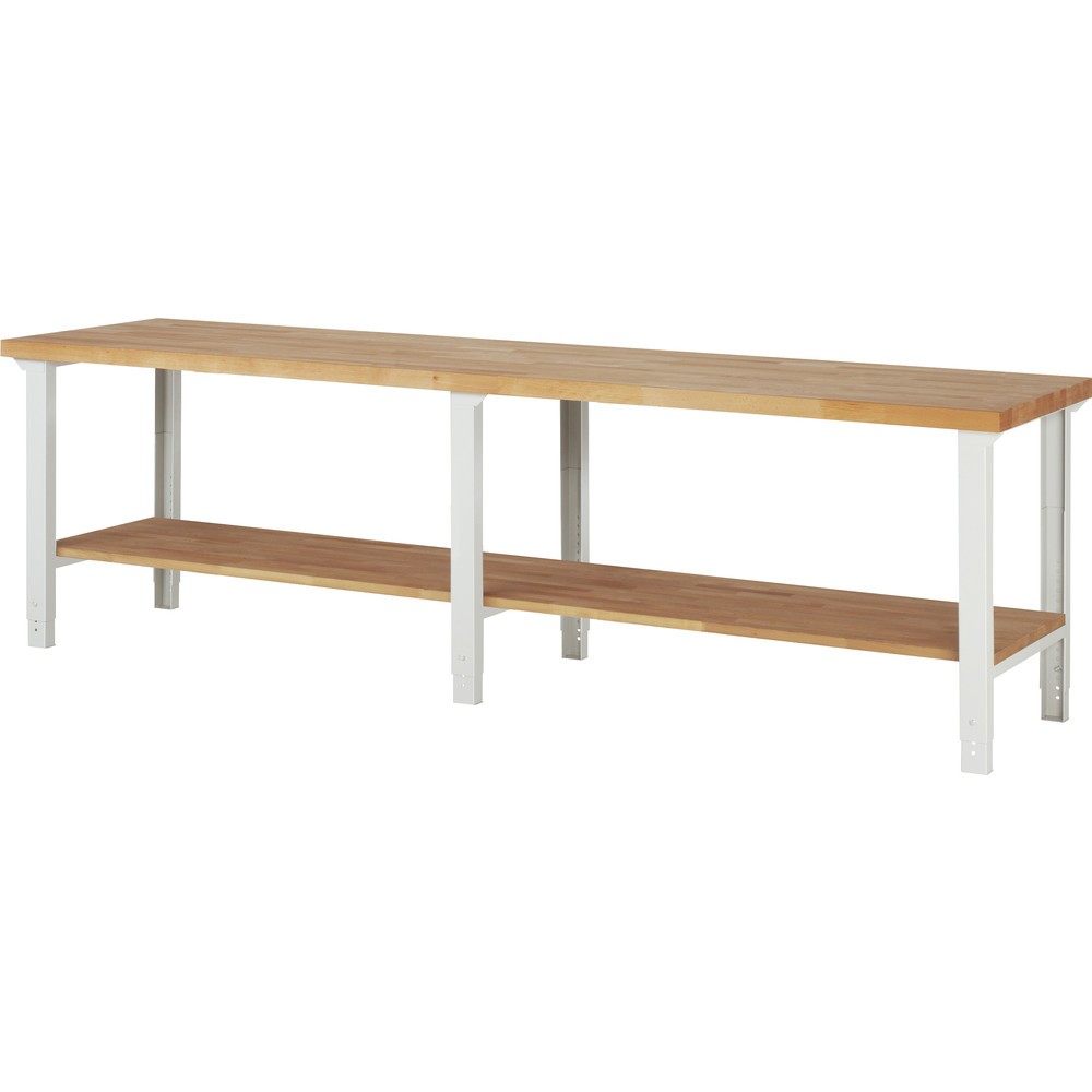 Immagine del prodotto: RAU Banco da lavoro Serie 7000, HxLxP 790-1.140 x 3.000 x 700 mm, piano di appoggio inferiore