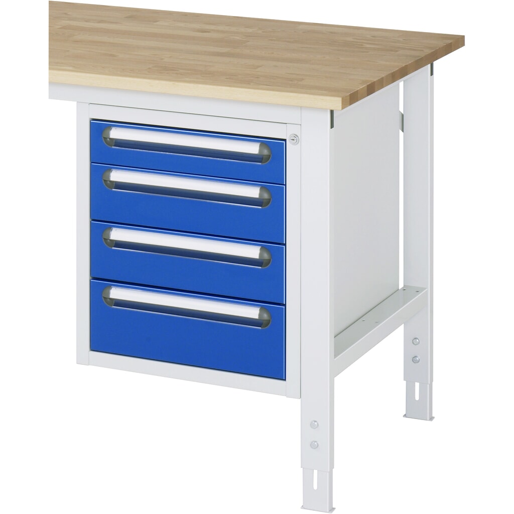 RAU Contenitore con base per tavolo da lavoro serie Tom, HxLxP 545 x 480 x 600 mm, con 4 cassetti Immagine del prodotto n. 2: RAU Contenitore con base per tavolo da lavoro serie Tom, HxLxP 545 x 480 x 600 mm, con 4 cassetti