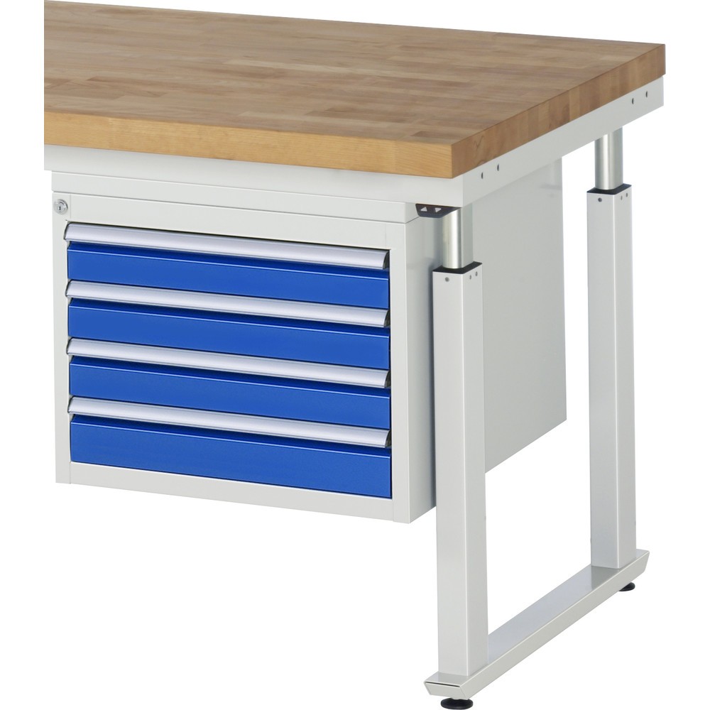 Immagine del prodotto: RAU Contenitore con base serie 7000, HxLxP 440 x 580 x 650 mm, per banco da lavoro serie adlatus 600, con 4 cassetti
