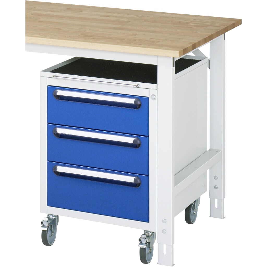 RAU Contenitore con base su ruote, HxLxP 690 x 480 x 600 mm, con 3 cassetti Immagine del prodotto n. 2: RAU Contenitore con base su ruote, HxLxP 690 x 480 x 600 mm, con 3 cassetti
