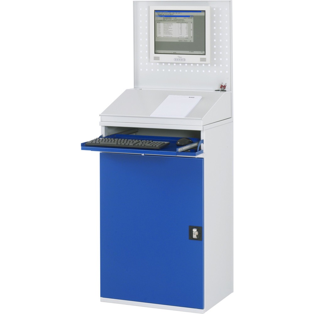 Immagine del prodotto n. 2: RAU Armadio per computer, HxLxP 1.770 x 650 x 520 mm, con 1 anta a battente e ripiano estraibile per tastiera