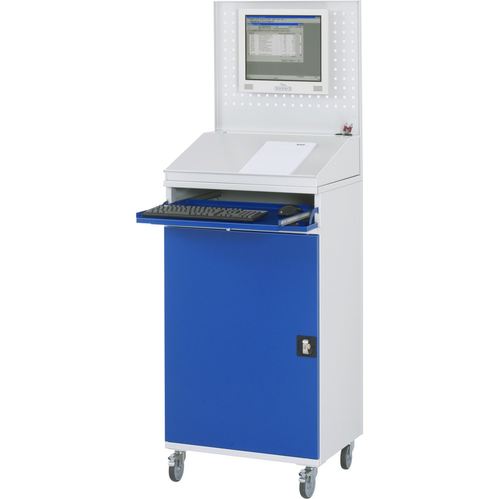 Immagine del prodotto n. 2: RAU Armadio per computer, HxLxP 1.895 x 650 x 520 mm, con 1 anta a battente e ripiano estraibile per tastiera