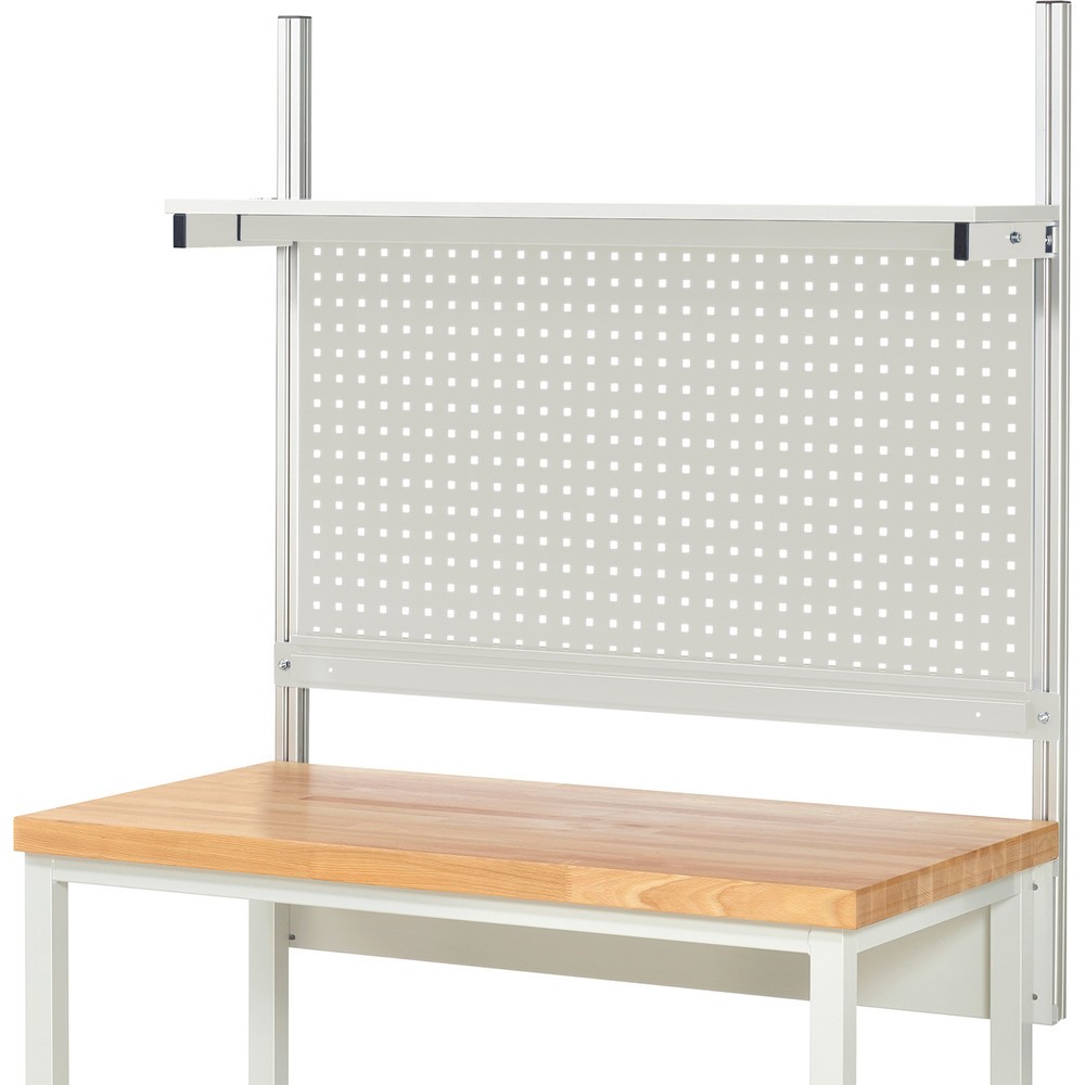 Immagine del prodotto n. 2: Struttura banco da lavoro RAU, AxLxP 1.130 x 1.250 x 350 mm, con 1 ripiano rivestito in melamina e 1 guida di supporto, set completo 01 per larghezza prodotto 1.250 mm