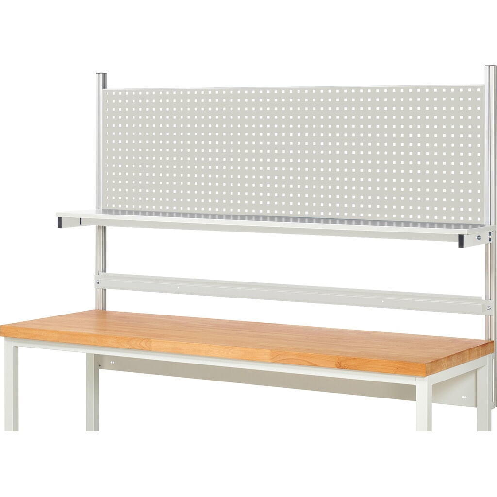 Struttura banco da lavoro RAU, AxLxP 1.130 x 2.000 x 350 mm, con 1 ripiano rivestito in melamina e 1 guida di supporto, set completo 01 per larghezza prodotto 2.000 mm Immagine del prodotto n. 2: Struttura banco da lavoro RAU, AxLxP 1.130 x 2.000 x 350 mm, con 1 ripiano rivestito in melamina e 1 guida di supporto, set completo 01 per larghezza prodotto 2.000 mm