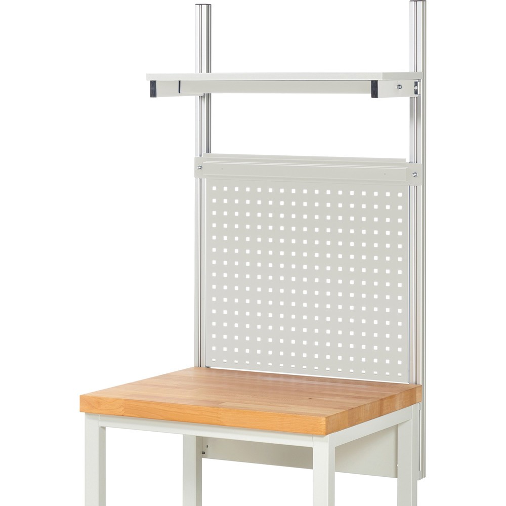 Immagine del prodotto n. 2: Struttura banco da lavoro RAU, AxLxP 1.130 x 750 x 350 mm, con 1 ripiano rivestito in melamina e 1 guida di supporto, set completo 01 per larghezza prodotto 750 mm