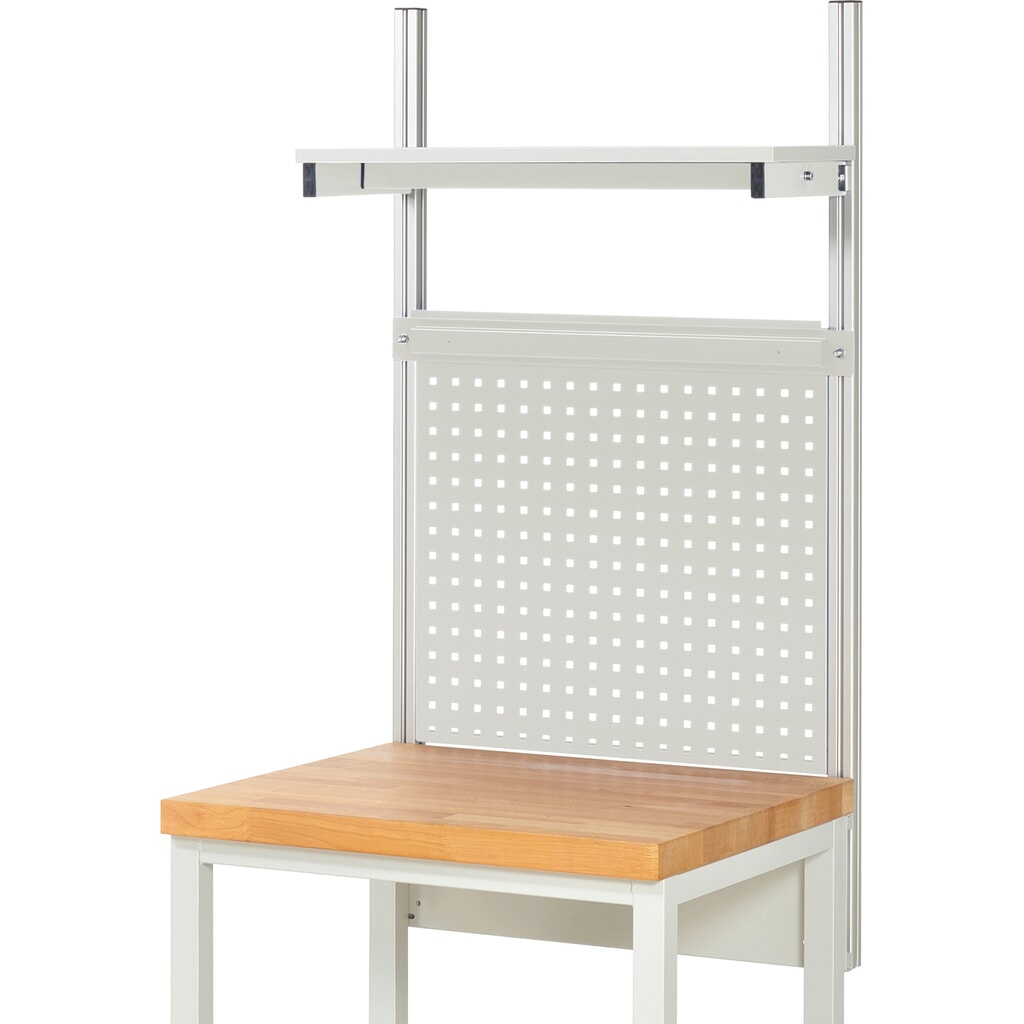 Immagine del prodotto n. 2: Struttura banco da lavoro RAU, AxLxP 1.130 x 750 x 350 mm, con 1 ripiano rivestito in melamina e 1 guida di supporto, set completo 01 per larghezza prodotto 750 mm