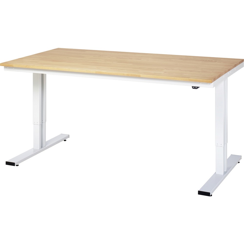Immagine del prodotto n. 4: RAU Tavolo da lavoro regolabile in altezza elettricamente Serie adlatus 300, HxLxP 720-1.120 x 750 x 800 mm, piano di lavoro in faggio massiccio