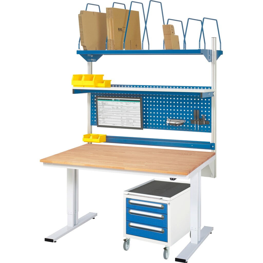 Immagine del prodotto n. 8: RAU Tavolo da lavoro regolabile in altezza elettricamente Serie adlatus 300, HxLxP 720-1.120 x 2.000 x 800 mm, piano di lavoro in EGB rivestito in resina melamminica