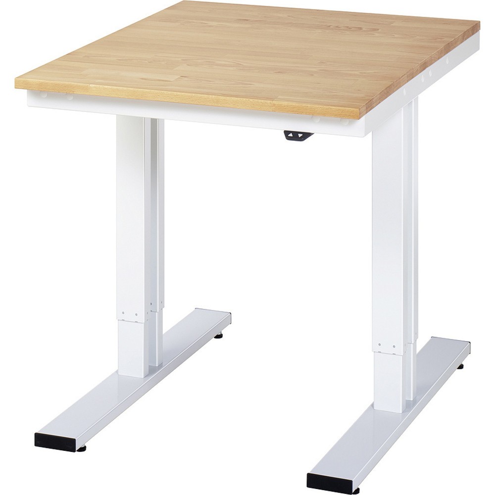 Immagine del prodotto: RAU Tavolo da lavoro regolabile in altezza elettricamente Serie adlatus 300, HxLxP 720-1.120 x 750 x 1.000 mm, piano di lavoro in faggio massiccio