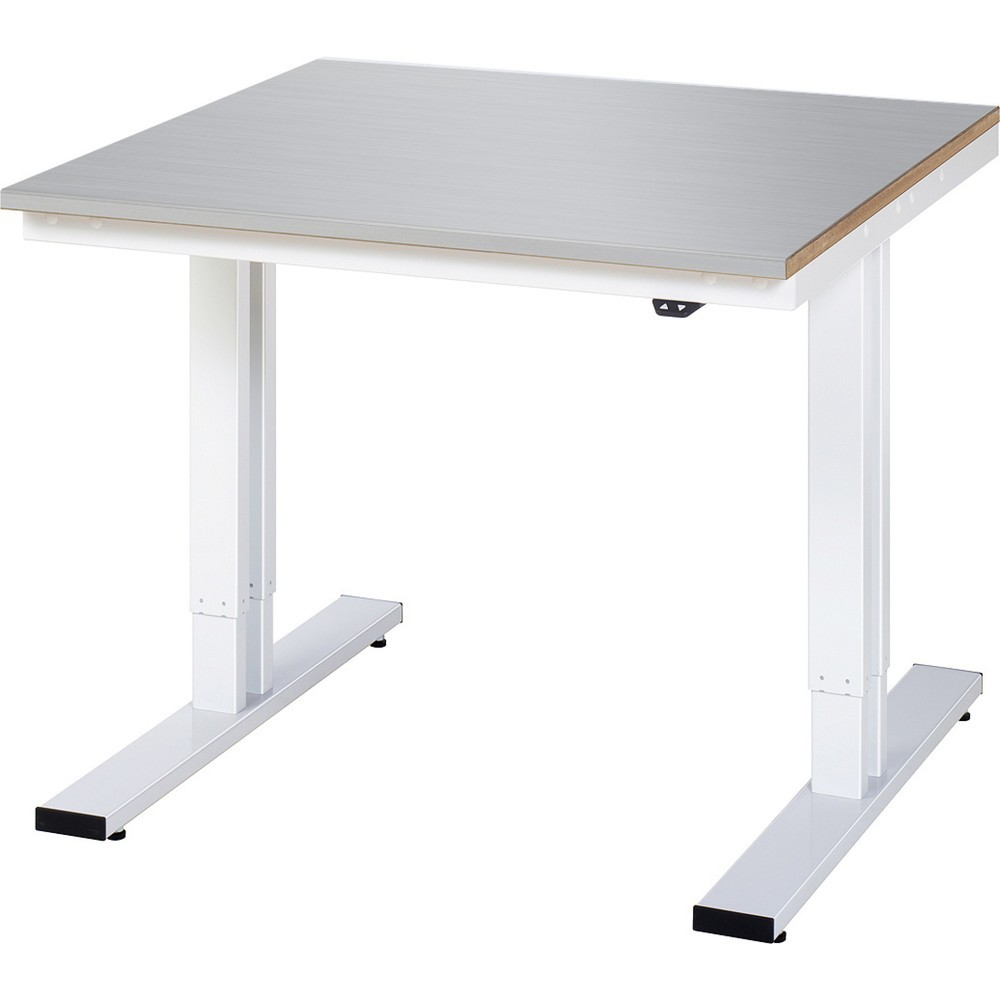 Immagine del prodotto n. 1: RAU Tavolo da lavoro regolabile in altezza elettricamente Serie adlatus 300, HxLxP 720-1.120 x 1.000 x 1.000 mm, rivestimento in lamiera d’acciaio