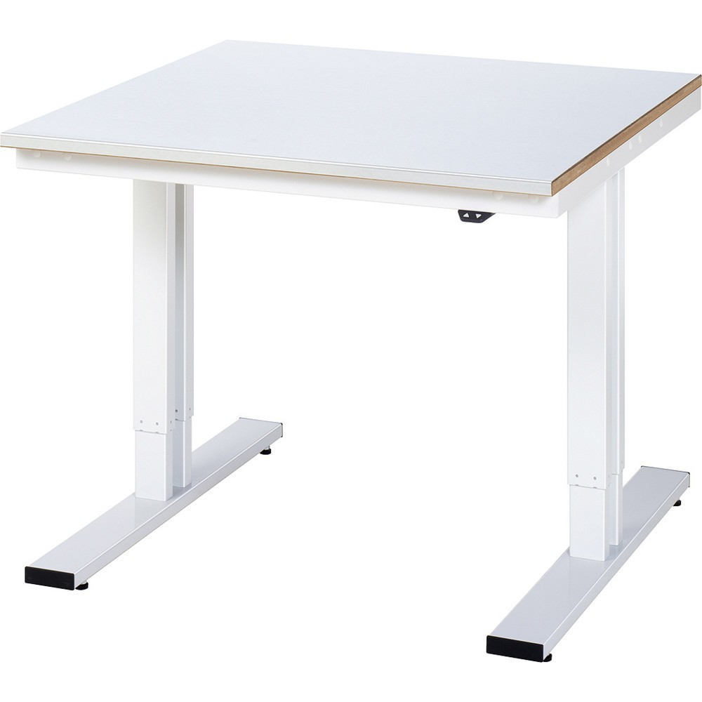 Immagine del prodotto n. 1: RAU Tavolo da lavoro regolabile in altezza elettricamente Serie adlatus 300, HxLxP 720-1.120 x 1.000 x 1.000 mm, piano di lavoro rivestito in lamiera d’acciaio