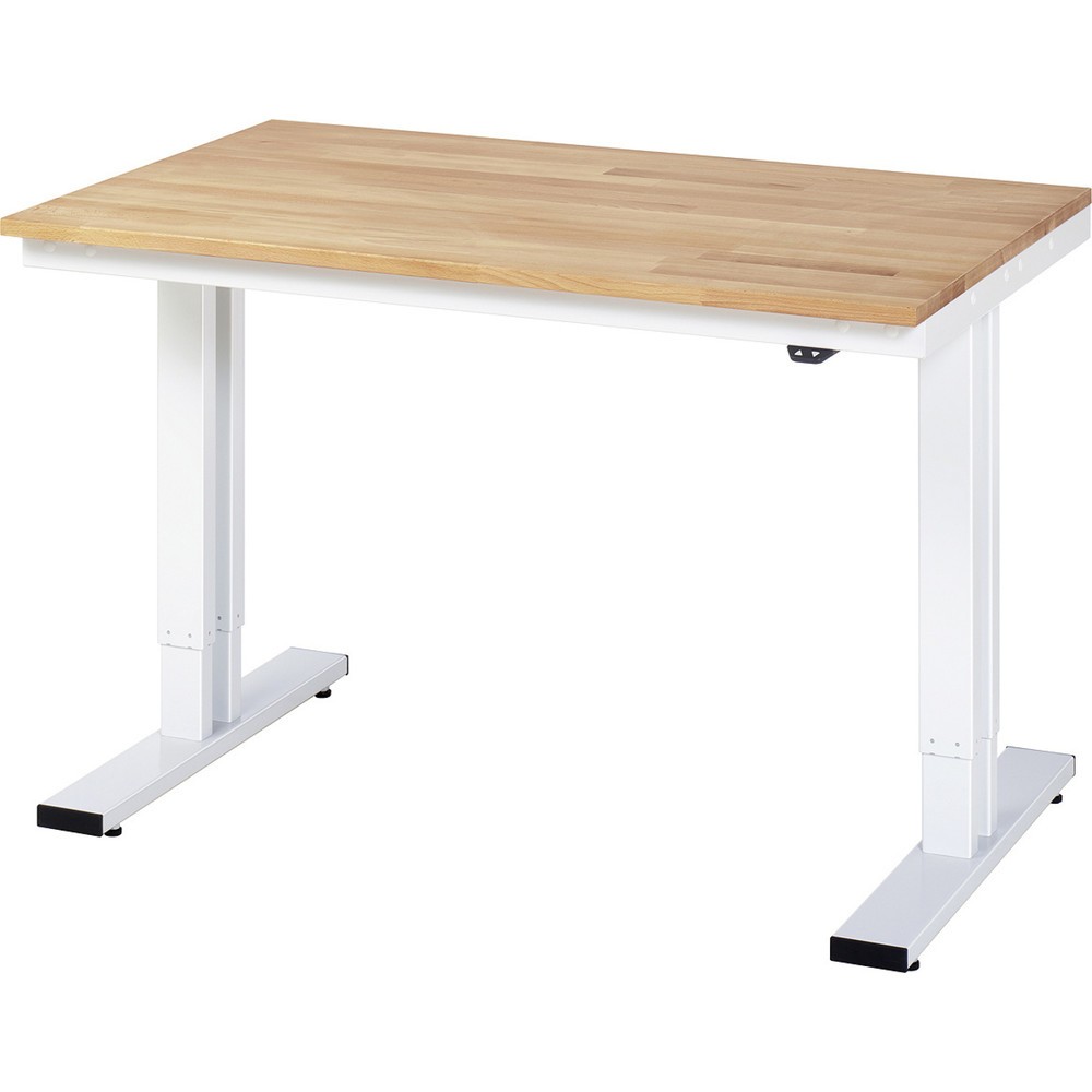Immagine del prodotto: RAU Tavolo da lavoro regolabile in altezza elettricamente Serie adlatus 300, HxLxP 720-1.120 x 1.250 x 800 mm, piano di lavoro in faggio massiccio