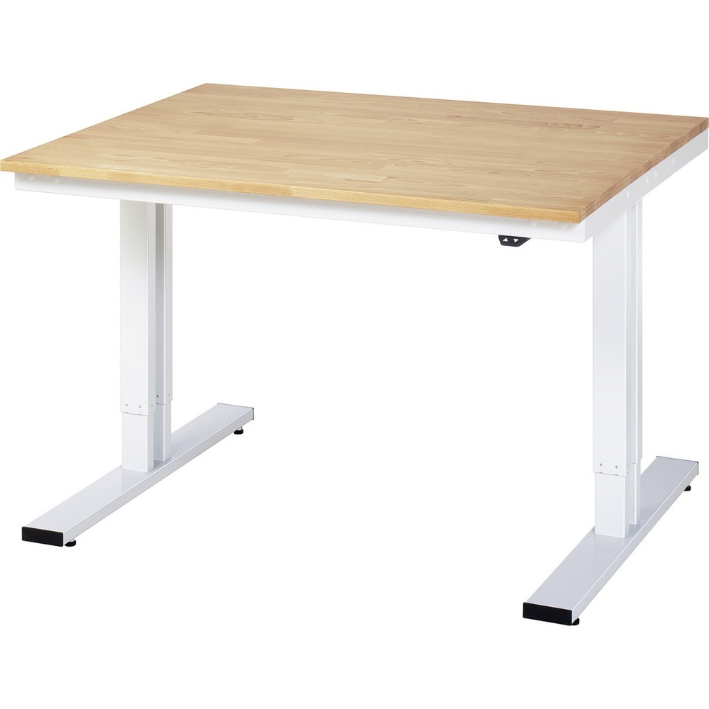 Immagine del prodotto: RAU Tavolo da lavoro regolabile in altezza elettricamente Serie adlatus 300, HxLxP 720-1.120 x 1.250 x 1.000 mm, piano di lavoro in faggio massiccio
