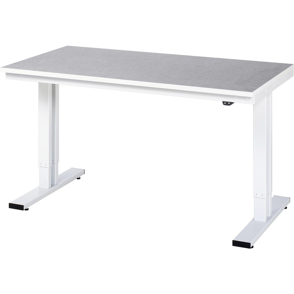 Immagine del prodotto n. 1: RAU Tavolo da lavoro regolabile in altezza elettricamente Serie adlatus 300, HxLxP 720-1.120 x 1.500 x 800 mm, piano di lavoro in linoleum/con rivestimento universale