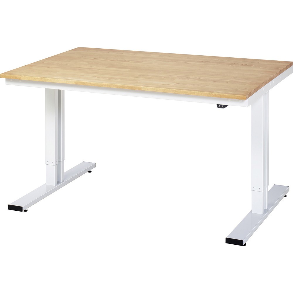 Immagine del prodotto: RAU Tavolo da lavoro regolabile in altezza elettricamente Serie adlatus 300, HxLxP 720-1.120 x 1.500 x 1.000 mm, piano di lavoro in faggio massiccio