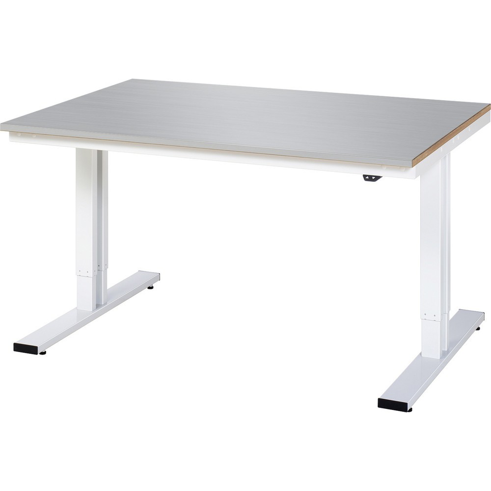 Immagine del prodotto: RAU Tavolo da lavoro regolabile in altezza elettricamente Serie adlatus 300, HxLxP 720-1.120 x 1.500 x 1.000 mm, piano di lavoro rivestito in lamiera d’acciaio inox